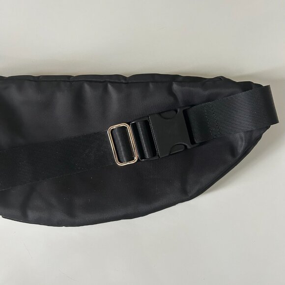 Black Sateen Fanny Belt Bag - Picture 3 of 5